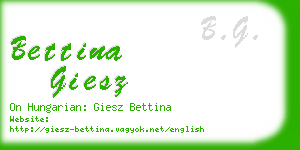 bettina giesz business card